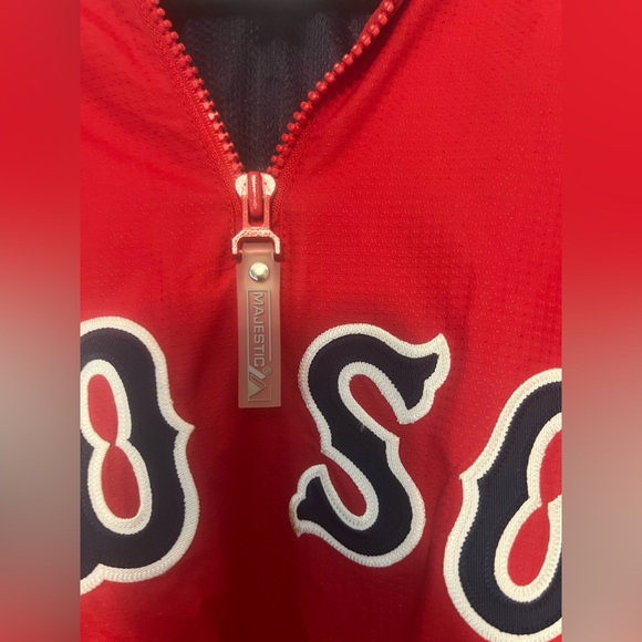 Majestic Boston Red Sox 1/4 zip Windbreaker Jacket - Picture 6 of 13
